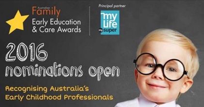2016 Nominations open for Australian Family Early Education and Care Awards image