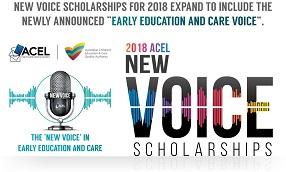 Logo for 2018 ACEL-ACECQA New Voice scholarship