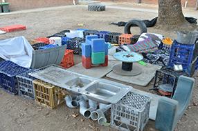Selection of materials from community based waste management program
