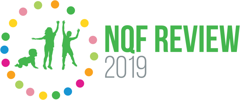 NQF Review 2019 logo small kids and coloured circles around