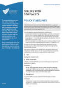 Dealing with complaints policy and procedure guidelines cover image
