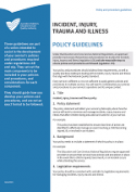 Incident, injury, trauma and illness policy and procedure guidelines cover image