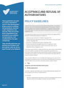 Acceptance and refusal of authorisations policy and procedure guidelines cover image