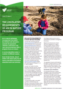 Information Sheet - The legislative requirements of an in-nature program (In-nature information sheet 1)