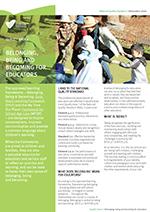 QA4 Belonging, being and becoming for educators information sheet cover image