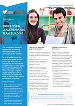 QA7 Educational leadership and team building information sheet cover image