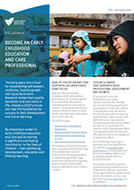 Become an early childhood education and care professional information sheet cover image
