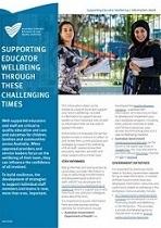 Supporting educator wellbeing through these challenging times improvement information sheet cover image
