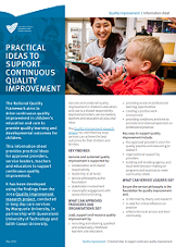   Practical ideas to support continuous quality improvement information sheet cover image