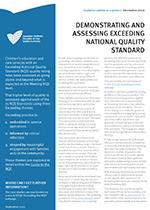 Demonstrating and assessing Exceeding NQS information sheet cover image