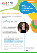 ECRH newsletter: Attracting and retaining staff cover image