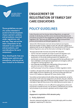 Engagement or registration of FDC educators policy and procedure guidelines cover image
