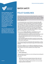 Water safety policy and procedure guidelines cover image