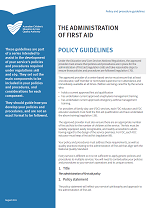 The administration of first aid policy and procedure guidelines cover image