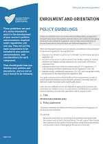 Enrolment and orientation policy and procedure guidelines cover image