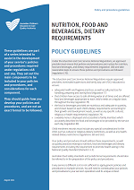 Nutrition, food and beverages, dietary requirements policy and procedure guidelines cover image