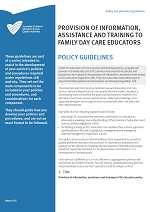Provision of information, assistance and training to FDC educators policy and procedure guidelines cover image