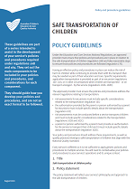 Safe transportation of children policy and procedure guidelines cover image