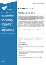 Sun protection policy and procedure guidelines cover image