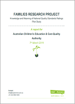 Families Research Project Pilot Study 2014 cover image