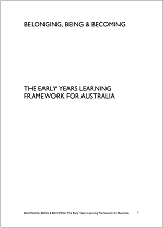 The Early Years Learning Framework for Australia cover image
