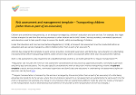 Risk assessment and management template – Transporting children thumbnail image