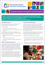 NQS PLP e-Newsletter: Curriculum decision-making for inclusive practice cover thumbnail image