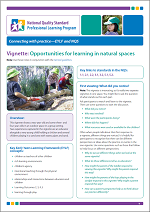 Connecting with practice: Supporting resource – Opportunities for learning in natural spaces video thumbnail image