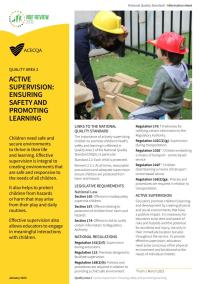 QA2 Active supervision: Ensuring safety and promoting learning information sheet cover image