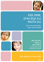 Belonging, Being and Becoming: The Early Years Learning Framework – Information for families – Dinka cover image